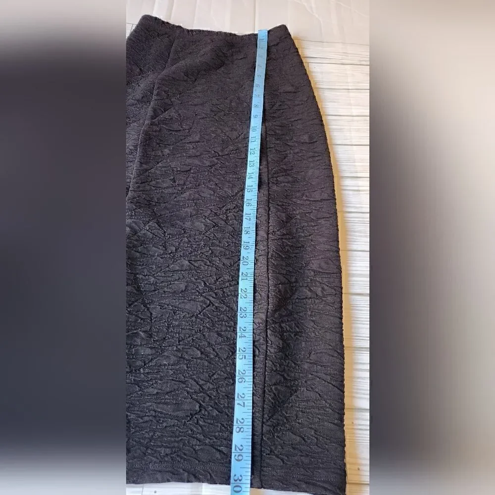 Good American Scrunchie Midi Skirt Textured Black Size Small